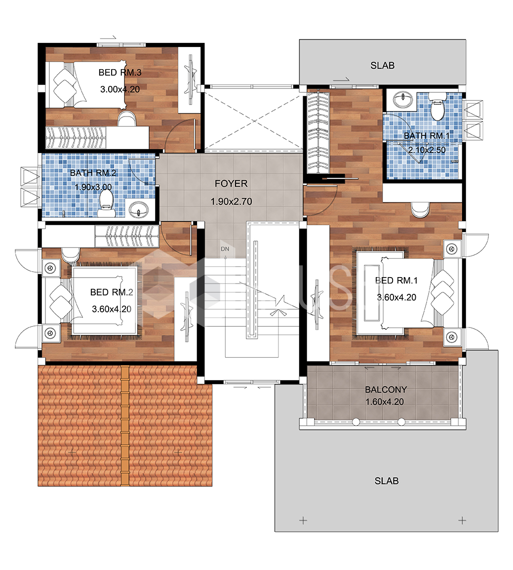 House Floor Plans 15x19 Meter 49x62 Feet 4 Bedrooms first floor