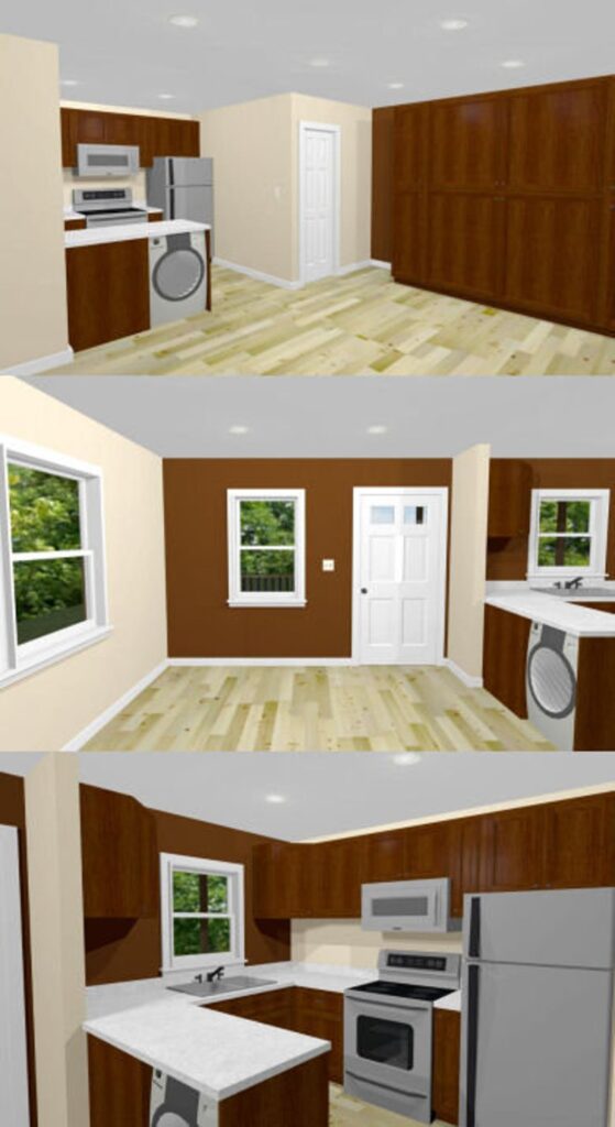 20x16 Tiny House Plan 1 Bedroom 1 Bath 320 sq ft PDF Plan