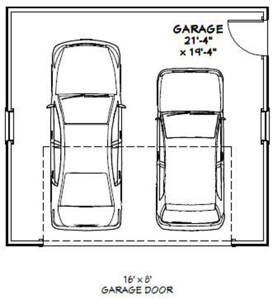 22x20 Garage Plan 2 Car 440 sq ft PDF Floor Plan