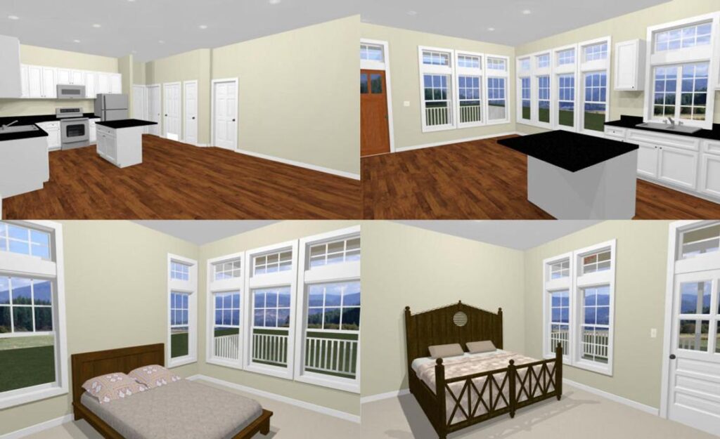 28x36 House Plan 2 Bedrooms 2 Baths 1,008 sq ft PDF Floor Plan