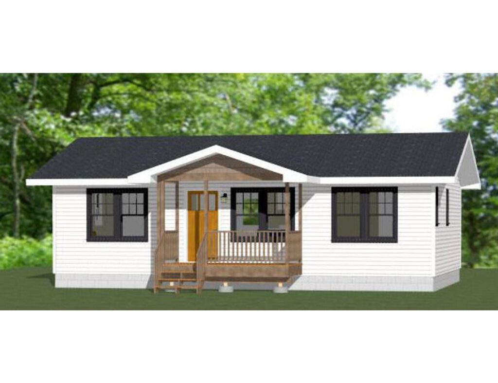 36x24 Small House 864 sq ft PDF Floor Plan