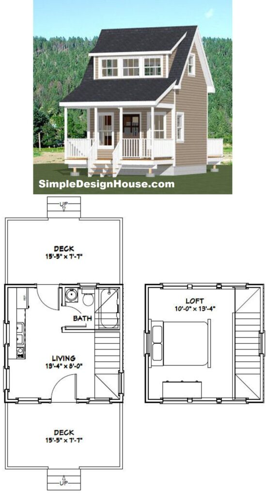 14x14-Tiny-House-Design-1-Bedroom-1-Bath-343-sq-ft-PDF-Floor-Plan-3d
