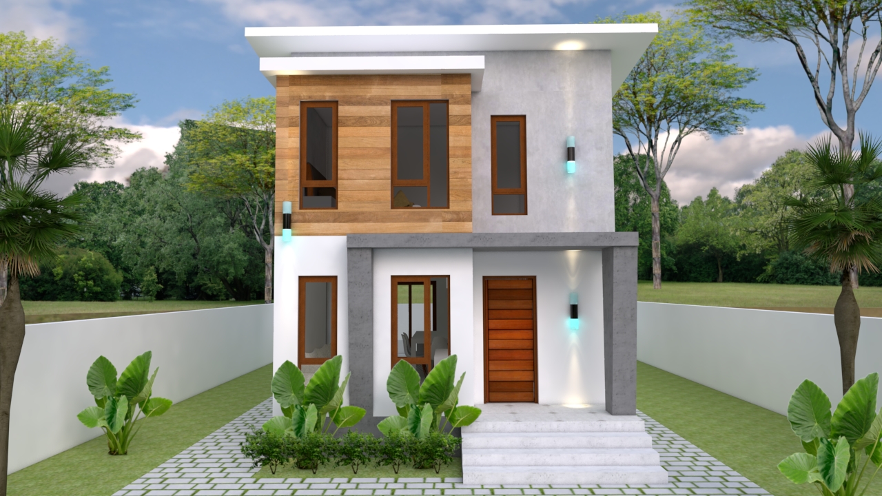 House Plans 5.4x9m with 3 Bedrooms -2