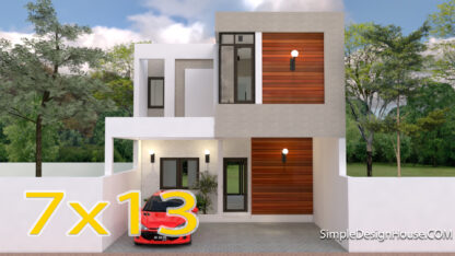 Modern House Design 7x13m with 3 Bedrooms