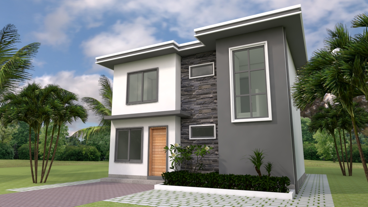 Simple House Design 8x6m with 3 Bedrooms - Simple Design House on {keyword}