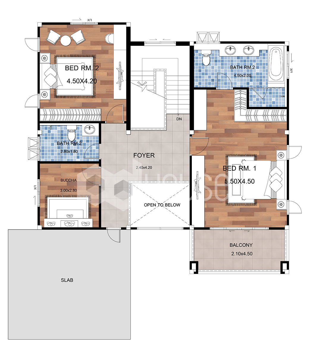 Modern House Plans 16x20 Meter 53x65 Feet 3 Bedrooms first floor