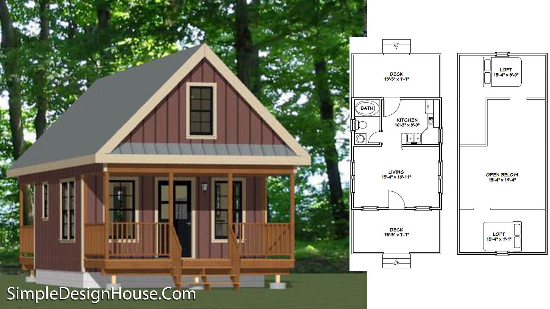 16×20 House Plans 1 Bedroom PDF Floor Plan