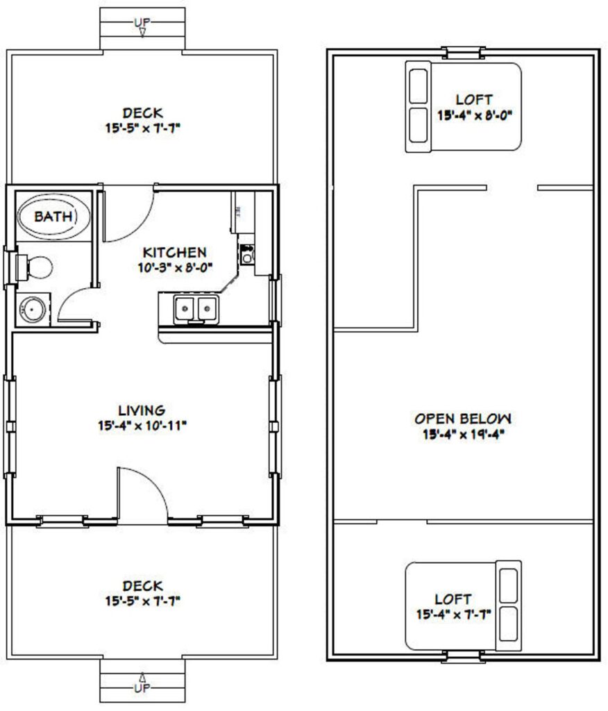 16x20 House Plans 1 Bedroom PDF Floor Plan ground floor