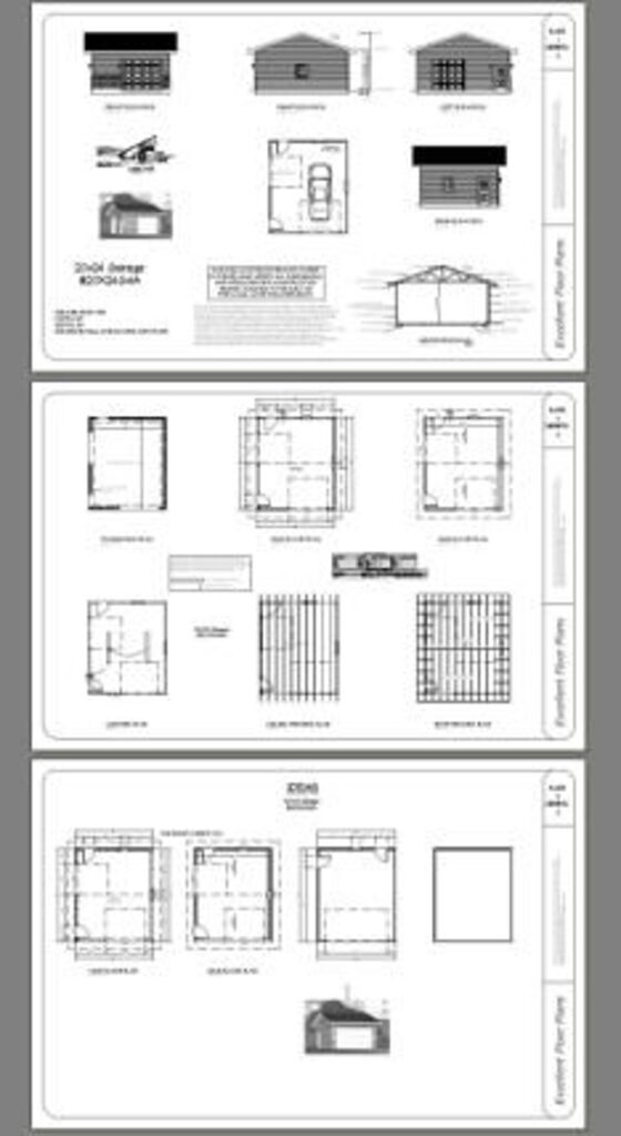 20x24 1 Car Garage 480 sq ft PDF Floor Plan