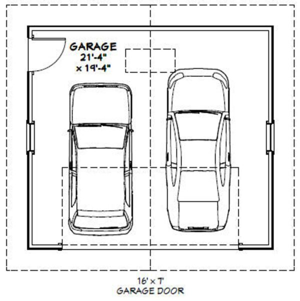 22x20 2 Car Garages 440 sq ft PDF Floor Plan - Simple Design House