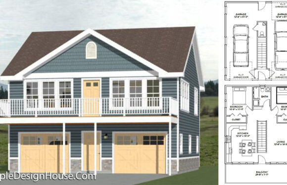 30×32 House Plan 2 Beds 961 sq ft PDF Floor Plan