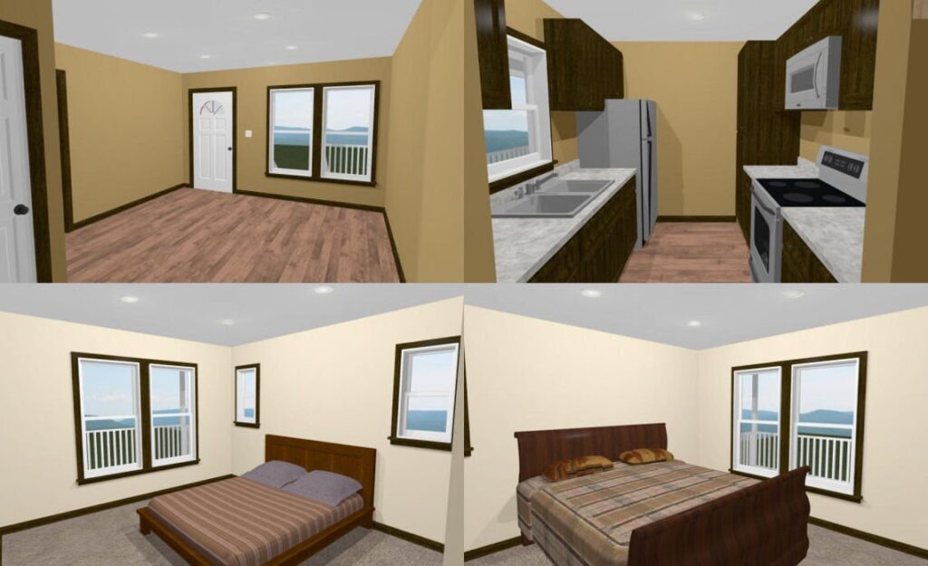 36x24 House 2 Bedroom 864 sq ft PDF Floor Plan