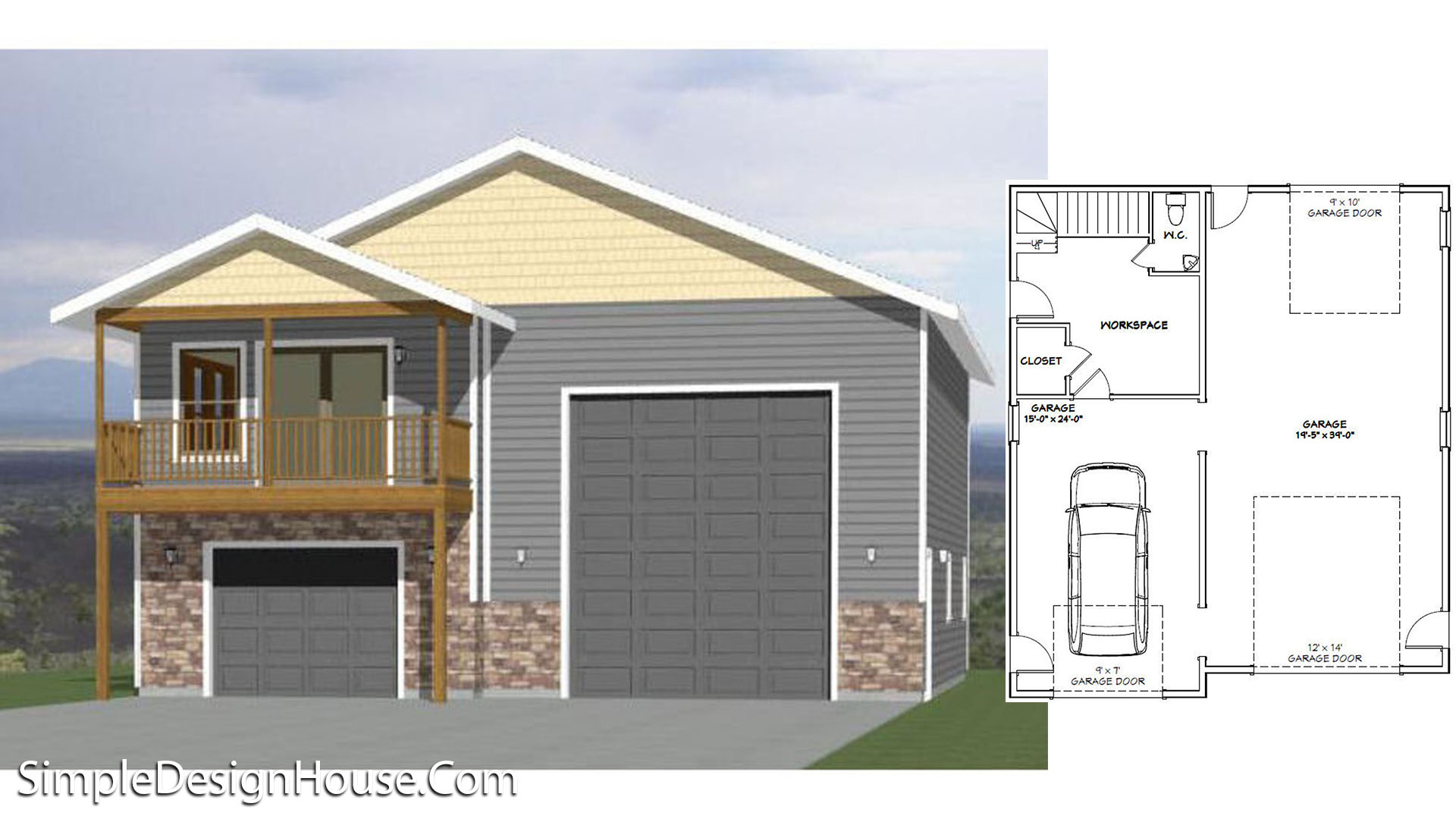 36×42 House Plans 1 Bed 853 sq ft PDF Floor Plan