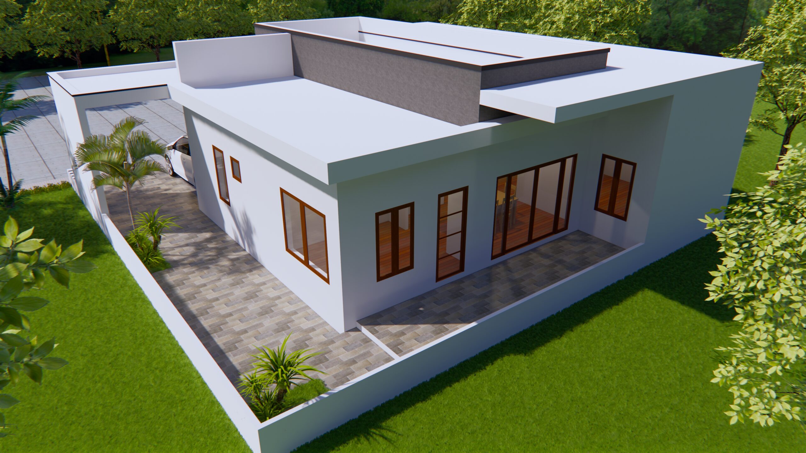 Modern House Plans 15x16 Meter 49x53 Feet 3 Beds