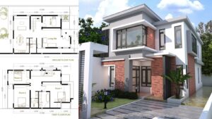 Simple House Plans 8x12 with 4 Bedrooms