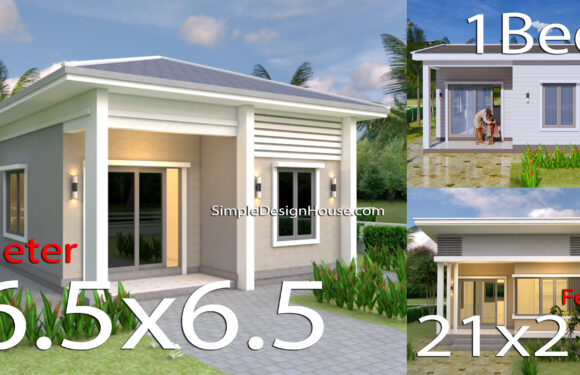 3 Simple House Plans 21×21 Feet 6.5×6.5m