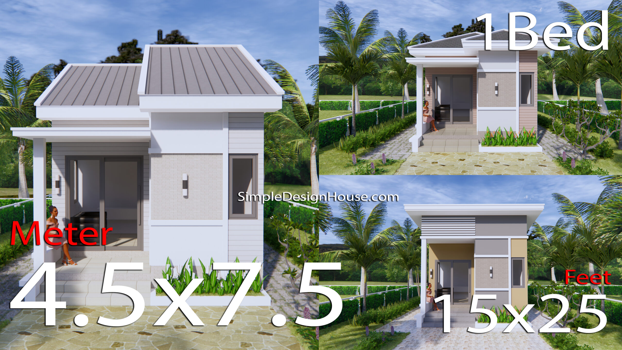 3-Styles-Tiny-House-Plan-4.5x7.5m-One-Bed
