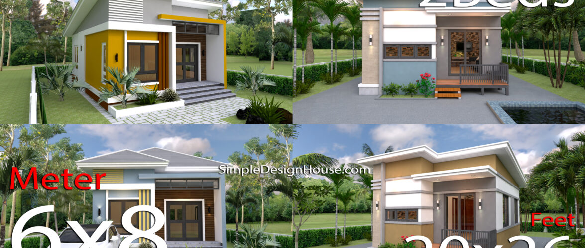 7 Best 2 Beds House Plans 6×8 You Will love