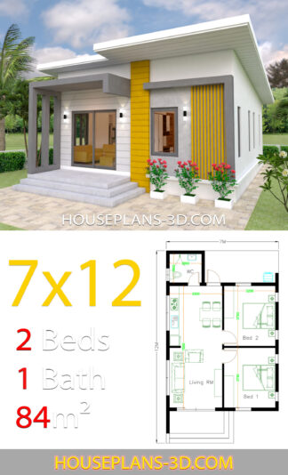 4 Best 3 Bedrooms House with floor plan 7m - Simple Design House