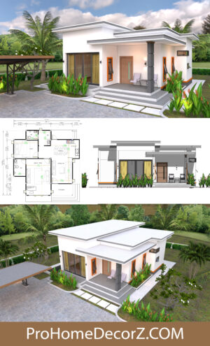 10 Modern House Design 33x33 feet with Floor Plan - Simple Design House