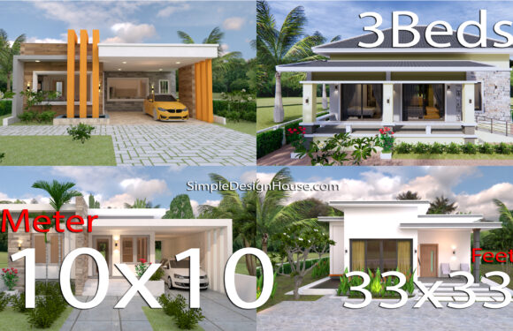 10 Modern House Design 33×33 feet with Floor Plan