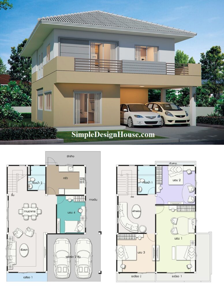 14 Modern House plans With Front Size 8 Meter You Want to Check
