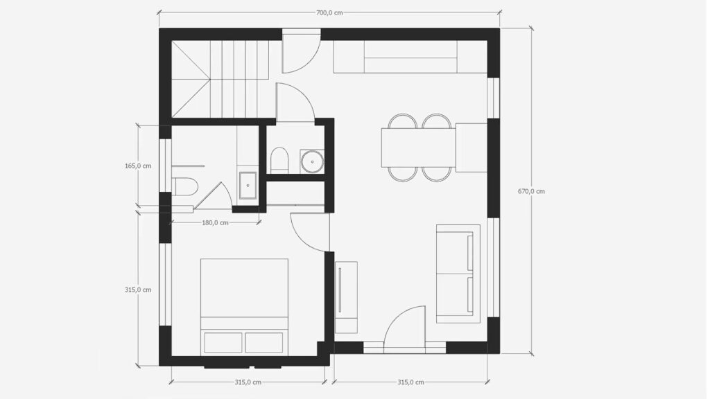 7x7 meters Two Story House Design Idea  3 Bedrooms