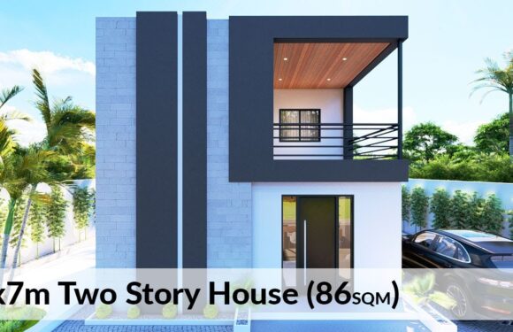 7×7 meters Two Story House Design Idea  3 Bedrooms