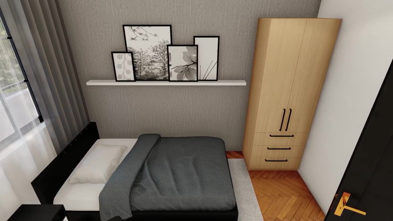 (9x9 meters) House Design Idea 4 Bedrooms Mediterranean