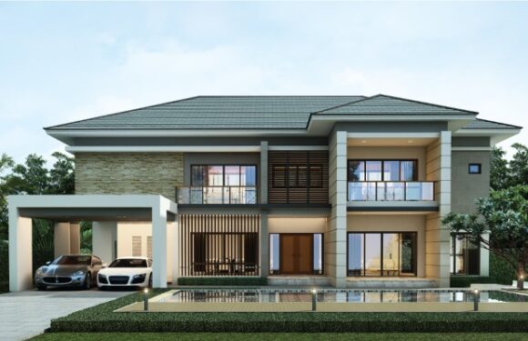 House Design 3d 20.5×17.5 M 5 Bedrooms with Floor Plan