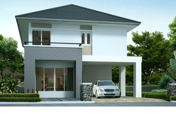 Small House Design 9.5×13 M 3 Bedrooms with Floor Plan