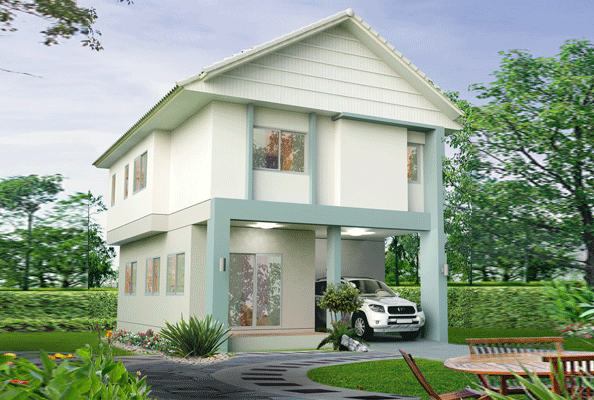 Small House Plan 7.5×11 M 3 Bedrooms with Floor Plan