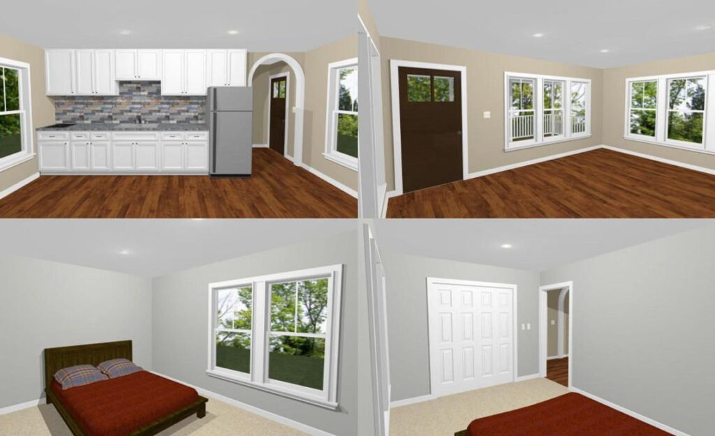 18x30 Small  House Plan 1 Bedroom 1 Bath 540 sq ft PDF Floor Plan floor plan