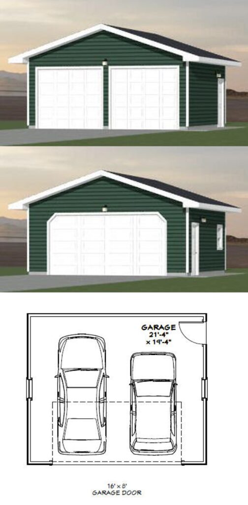 22x20 Garage Plan 2 Car 440 sq ft PDF Floor Plan