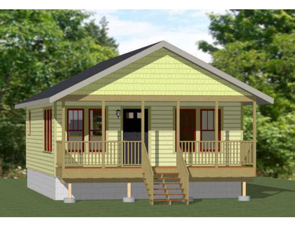 22x32 Small House Plan 2 Bedrooms 1 Baths 704 sq ft PDF Floor Plan