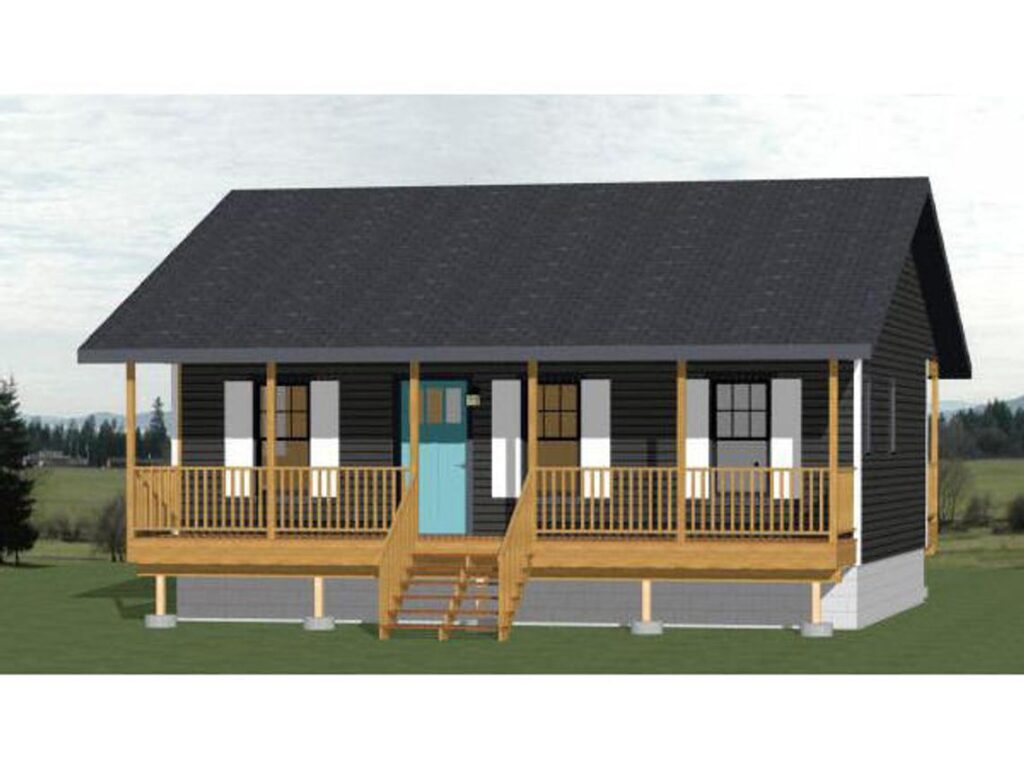 30x24 Small House Plan 2 Beds 2 Baths 720 sq ft PDF Floor Plan