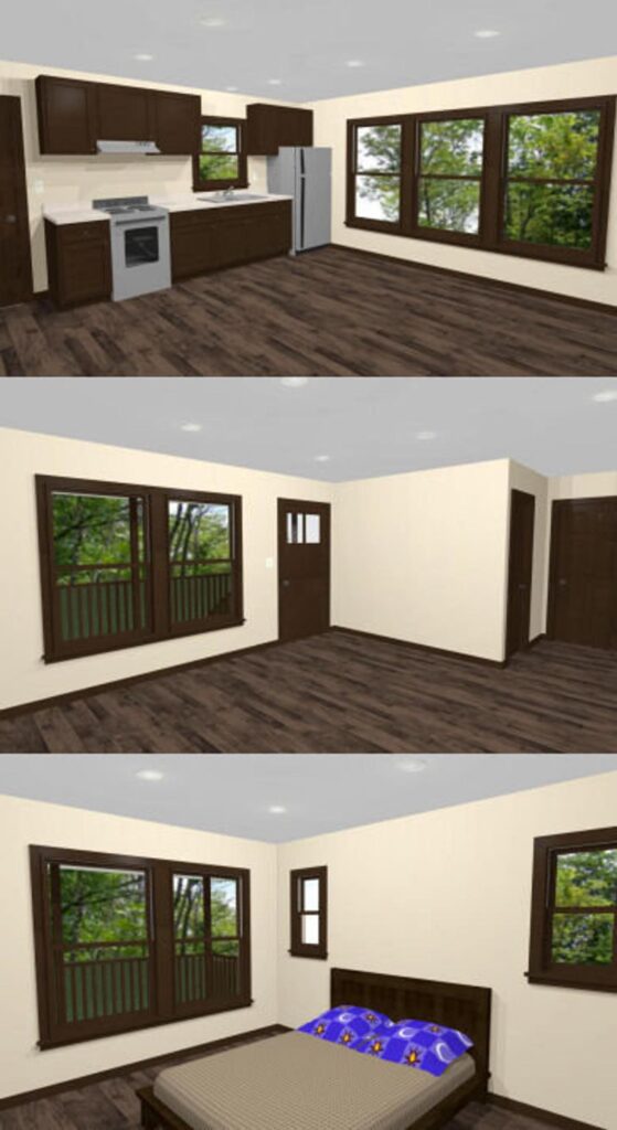 32x16 Small House Plan 1 Bedroom 1 Bath 512 sq ft PDF Floor Plan