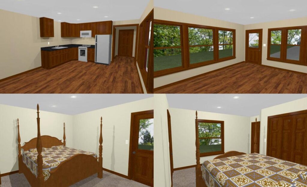 34x42 House plan 1 RV Garage 1 Bedroom 1 Bath 1,400 sq ft PDF Floor Plan