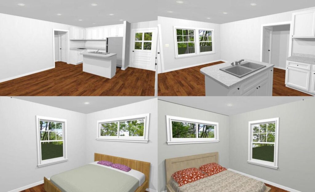 36x20 House Design 2 Bedrooms 2 Baths 720 sq ft PDF Floor Plan