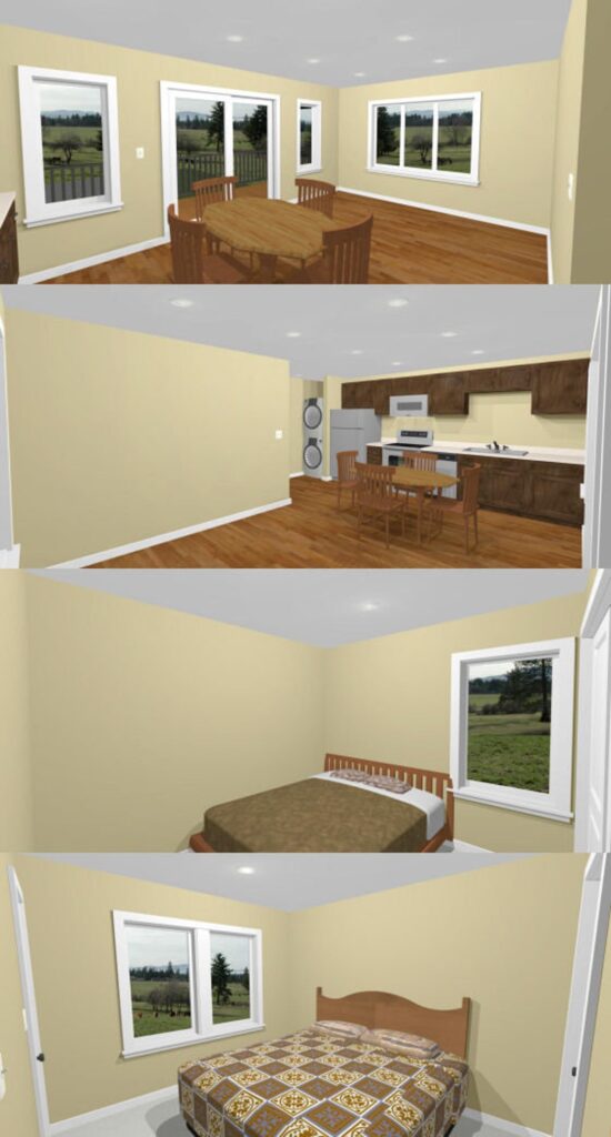 40x40 House Design Plan 2 Bedrooms 2.5 Baths 964 sq ft PDF Floor Plan