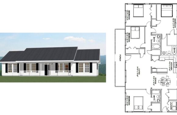 60×30 House Plan 1,800 sq ft PDF Floor Plan