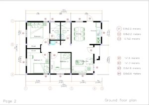 House Design 3d 7x10 Meter 23x33 Feet 3 Bedrooms hip Roof layout floor plan