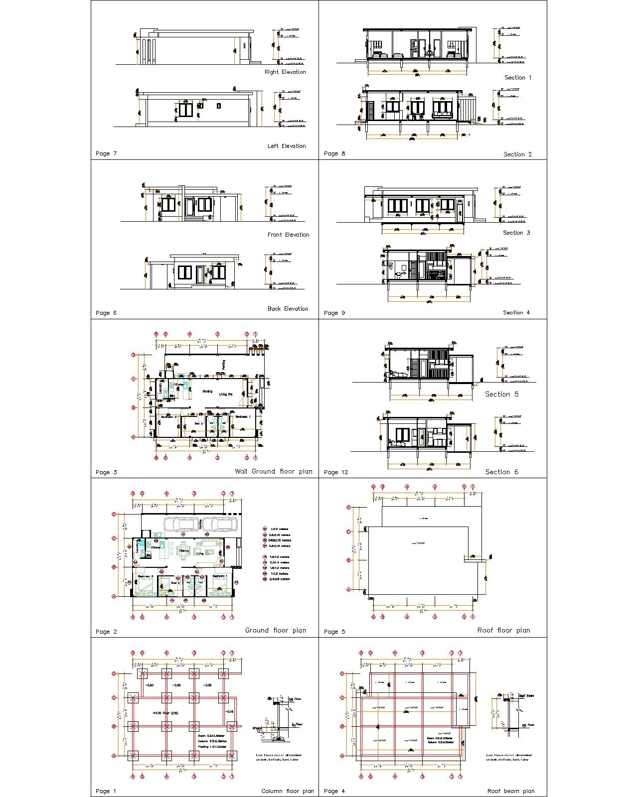 House Design Plan 10x13 Meter 33x43 Feet 3 Beds PDF Full Plan all