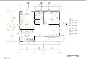 Small 2 Bedroom House 8x6 Meter 26x20 Feet PDF Full Plans Floor plans
