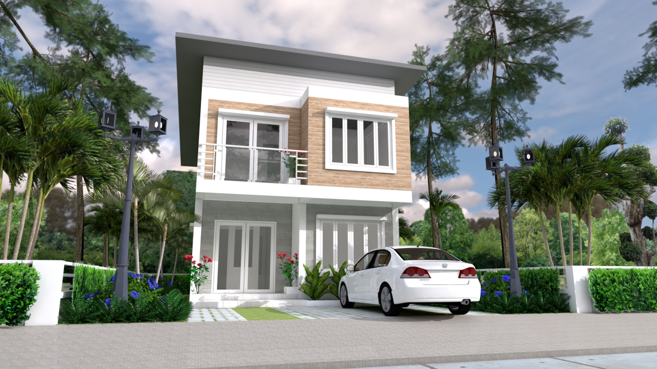Small House 3D 6.5x7.5 Meter 21x25 Feet 2 Bedrooms PDF Full Plan 3d