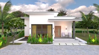 Small House Designs 10.7x10.5 Meter 35x34 Feet 2 Beds PDF Full Plan