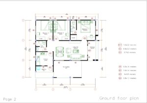 Small House Plan 10x11 Meter 33x36 Feet 3 Bedrooms Hip Roof PDF Full Plan Ground Floor Plan Door and window