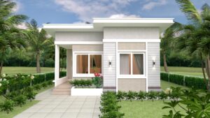 Small Luxury Homes 7x7 Meter 24x24 Feet 2 Beds PDF Full Plan