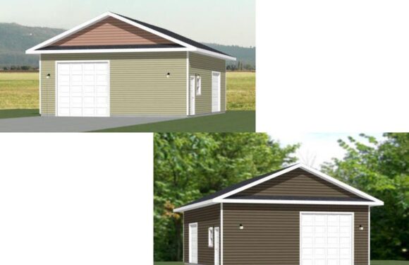 28×36 2 Car Garages Plan 1,008 sq ft 12ft Walls PDF Floor Plan