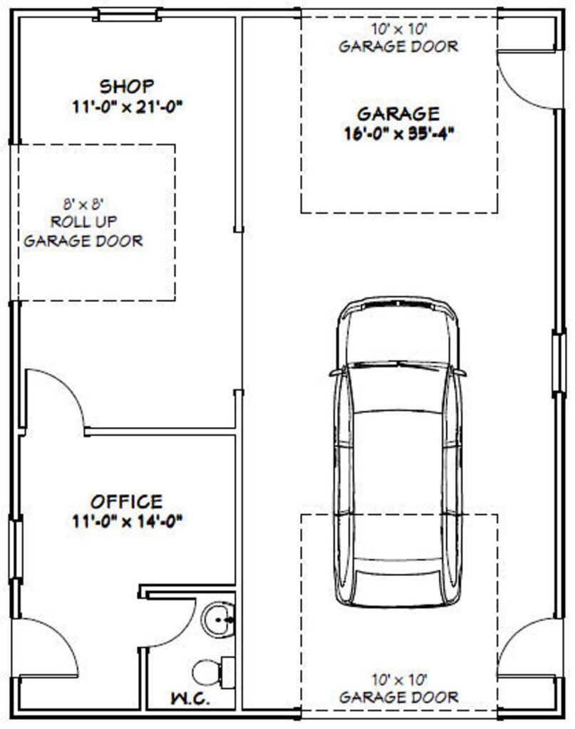 28x36-2-Car-Garages-Plan-1008-sq-ft-12ft-Walls-PDF-Floor-Plan-layout-plan-reverse
